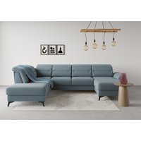 sit&more Wohnlandschaft "Sinatra U-Form", optional mit Kopfteilverstellung und Armteilfunktion, Metallfüße von Sit & More