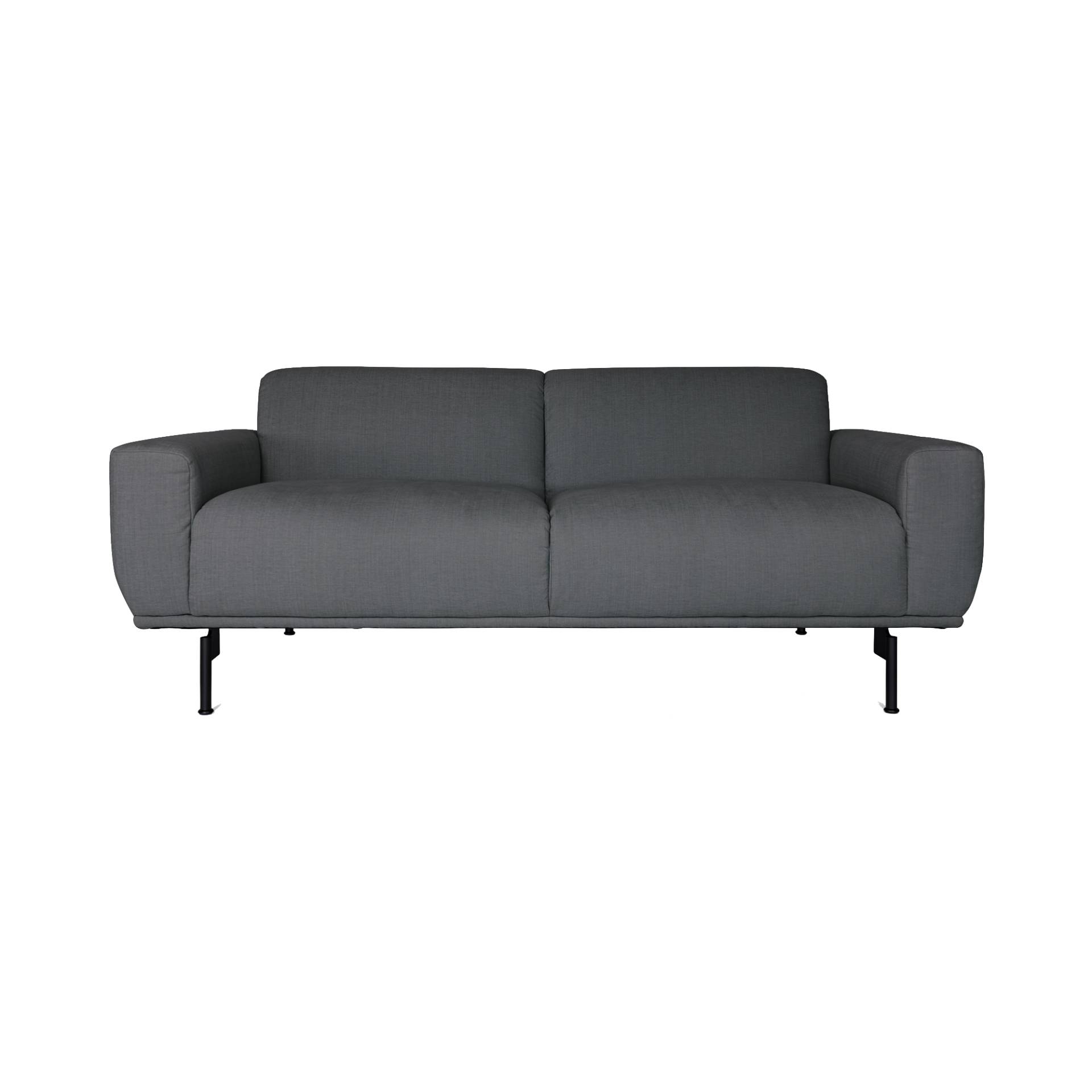 Sitzfeldt - Air Sofa 2-Sitzer - anthrazit/Stoff Vento/LxBxH 200x89x77cm/Sitztiefe 62cm/Gestell pulverbeschichtet von Sitzfeldt