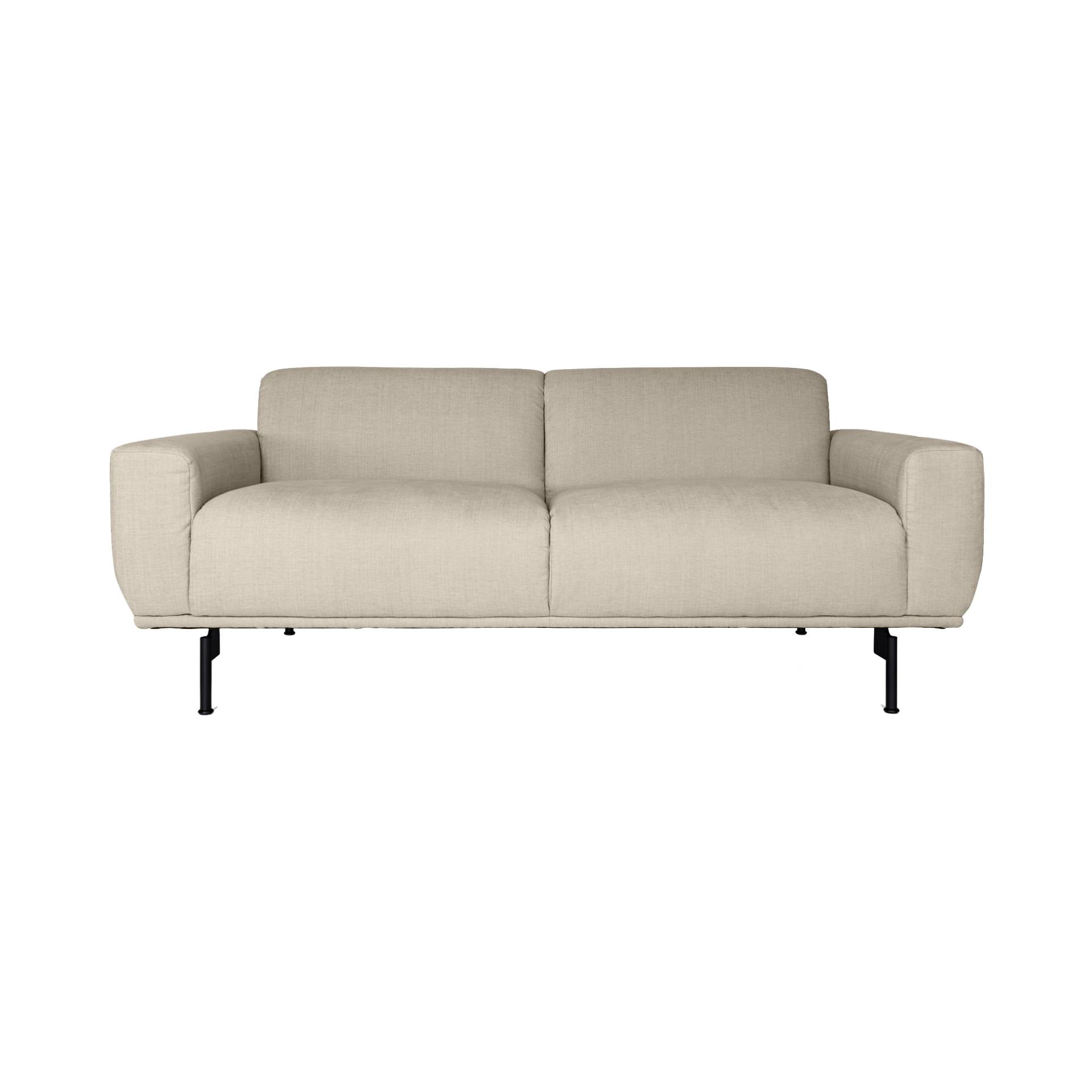 Sitzfeldt - Air Sofa 2-Sitzer - beige/Stoff Vento/LxBxH 200x89x77cm/Sitztiefe 62cm/Gestell pulverbeschichtet von Sitzfeldt