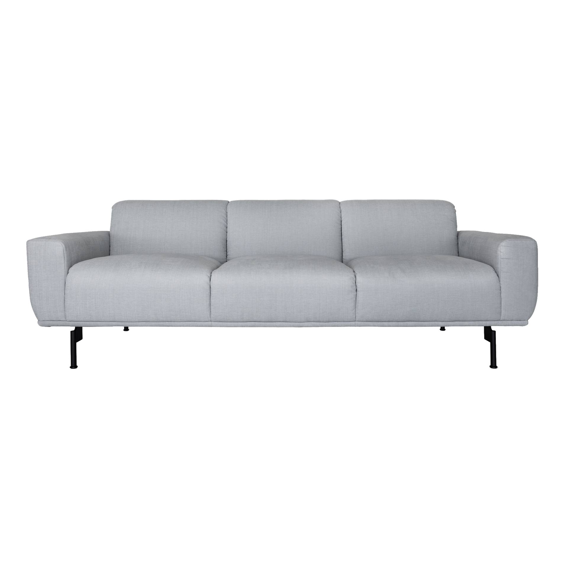 Sitzfeldt - Air Sofa 3-Sitzer - hellgrau/Stoff Vento/LxBxH 240x89x77cm/Sitztiefe 62cm/Gestell pulverbeschichtet von Sitzfeldt