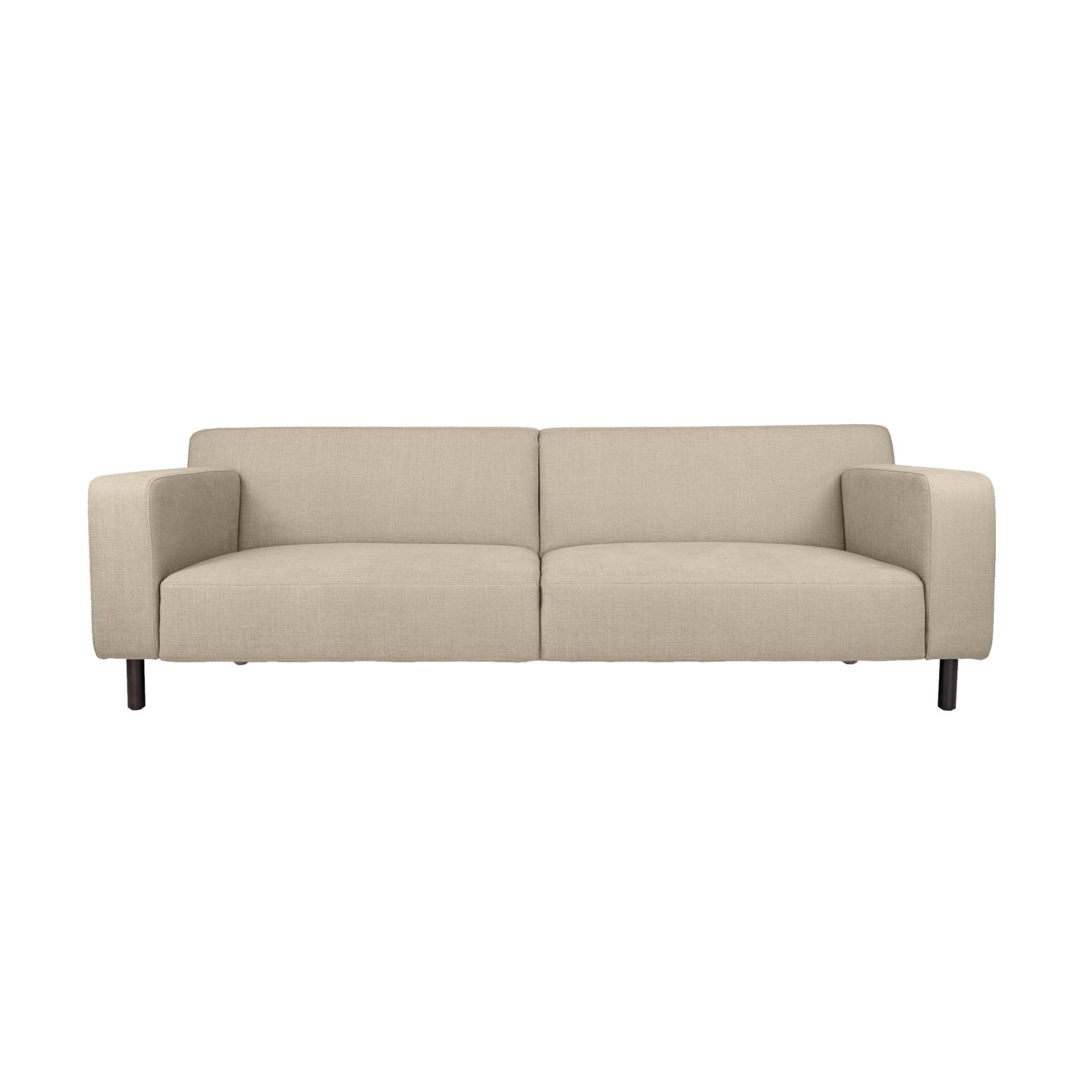 Sitzfeldt - Sky Sofa 3-Sitzer - beige/Stoff Vento/LxBxH 224x93x73cm/Sitztiefe 62cm/Gestell pulverbeschichtet von Sitzfeldt