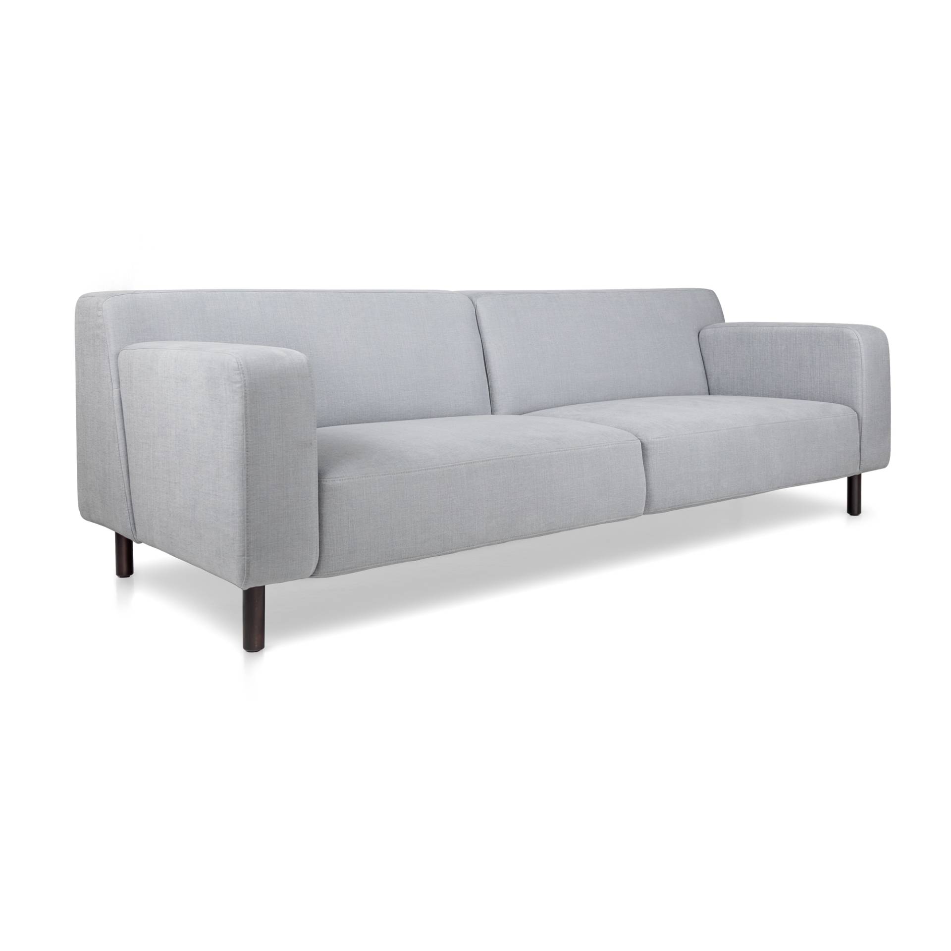 Sitzfeldt - Sky Sofa 3-Sitzer - hellgrau/Stoff Vento/LxBxH 224x93x73cm/Sitztiefe 62cm/Gestell pulverbeschichtet von Sitzfeldt