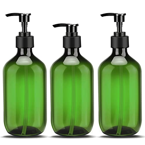 Seifenspender 500ml, Leere Flaschen Pumpspender aus PET-Kunststoff, Nachfüllbarer Flüssigseifenspender für Bad, Küche, Hotel - 3 PCS von Sitayakuma