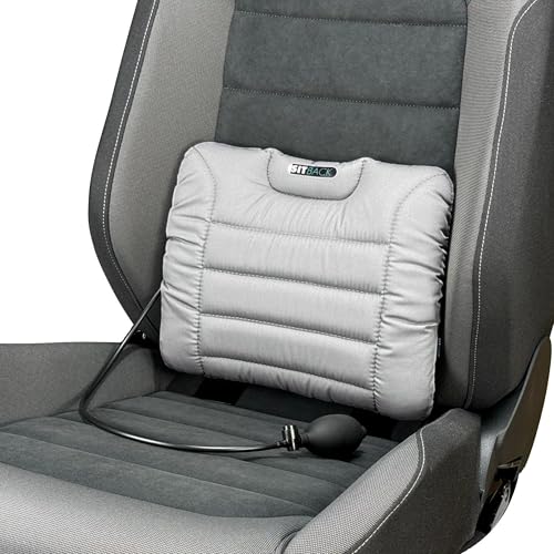 Sitback Air Universales Rückenstützkissen, aufblasbar, für Autositze, Bürostühle, Sofa, (Stoff grau) von Sitback