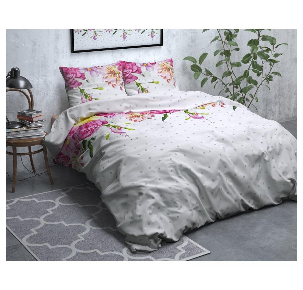 Sitheim-Europe Bettwäsche FLANELL LOVE GARDEN - Bettbezug & Kissenbezüge, Baumwolle(Flanell), 3 teilig, Weich, geschmeidig und wärmeregulierend von Sitheim-Europe