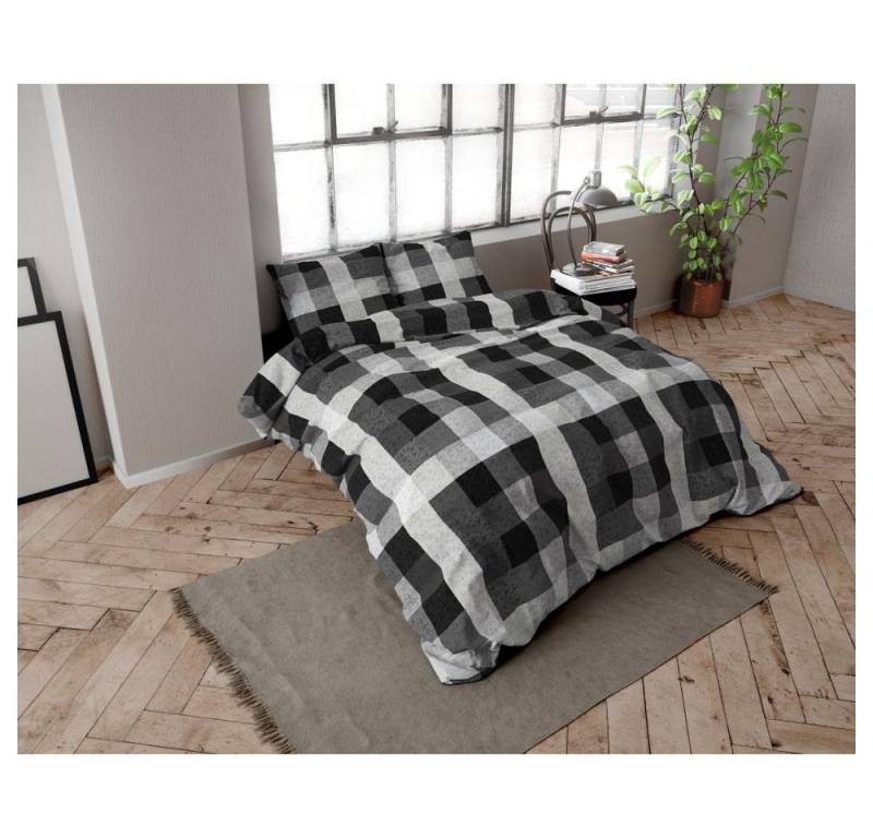 Sitheim-Europe Bettwäsche Flannel Steef - Bettbezug & Kissenbezüge, Baumwolle (Flanell), 3 teilig, Weich, geschmeidig und wärmeregulierend von Sitheim-Europe