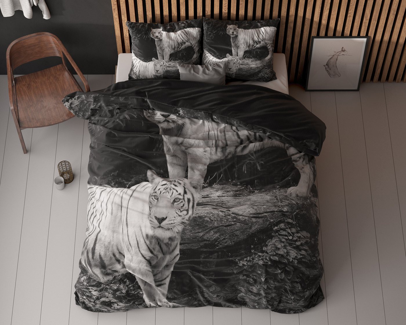 Sitheim-Europe Bettwäsche SLEEPTIME Tiger Grau Bettbezug mit Kissenbezug, 100% Baumwolle, 3 teilig, 100% Baumwolle Sitheim-Europe Bettwäsche SLEEPTIME Tiger Grau Bettbezug mit Kissenbezug, 100% Baumwolle, 3 teilig, 100% Baumwolle von Sitheim-Europe