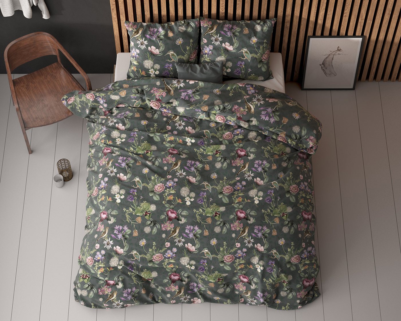 Bettwäsche Tripple Flower Bettbezug mit Kissenbezug, Sitheim-Europe, 2 teilig, Superweicher von Sitheim-Europe