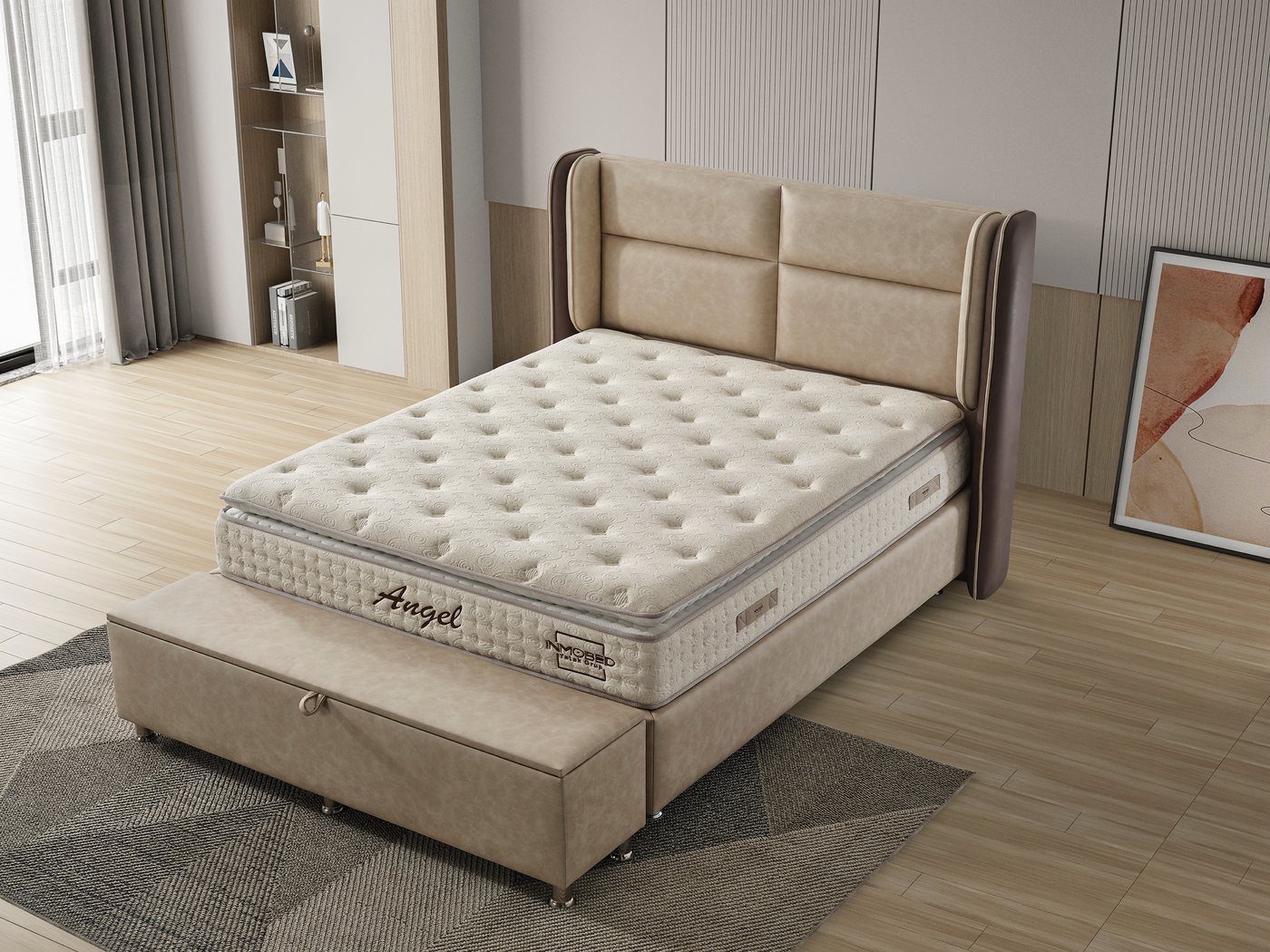Sitheim-Europe Boxspringbett Boxspringbett Design ANGEL Bett inkl Matratze Sitheim-Europe Boxspringbett Boxspringbett Design ANGEL Bett inkl Matratze von Sitheim-Europe