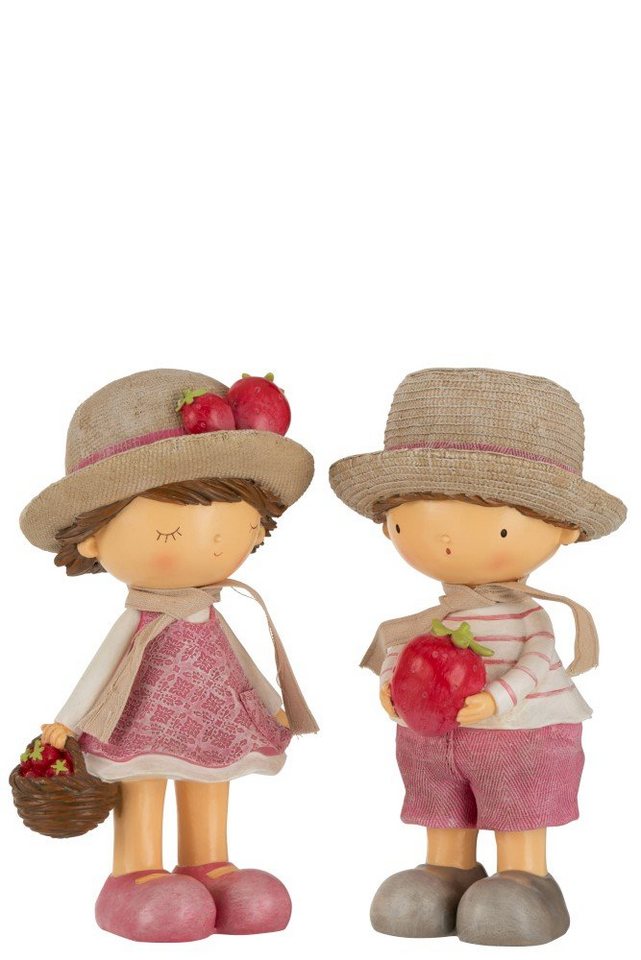 Sitheim-Europe Dekoobjekt (2er-Set) Kind Figur Erdbeere Poly Rosa/Rot 29 Cm Höhe von Sitheim-Europe