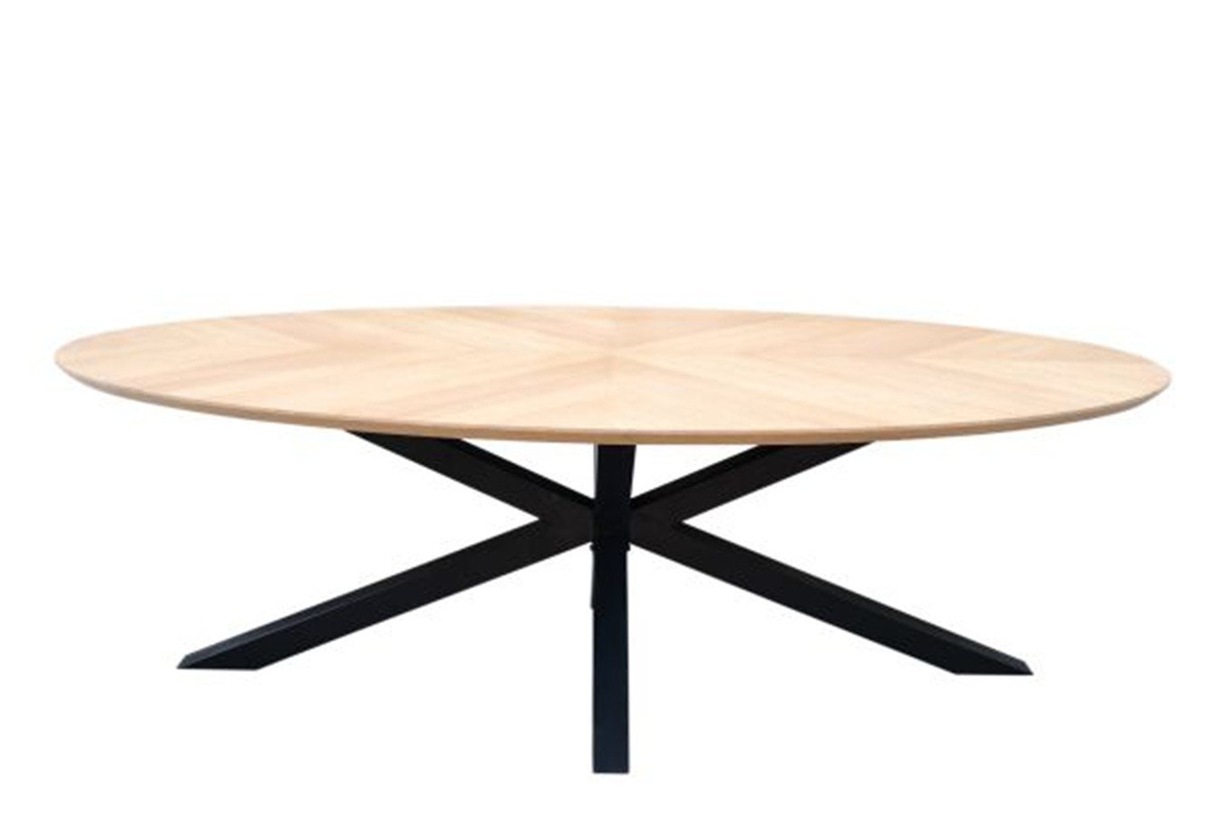 Sitheim-Europe Esstisch FORT oval Fischgrät Massiver Esstisch braun Eichenholz hell (2-St) von Sitheim-Europe