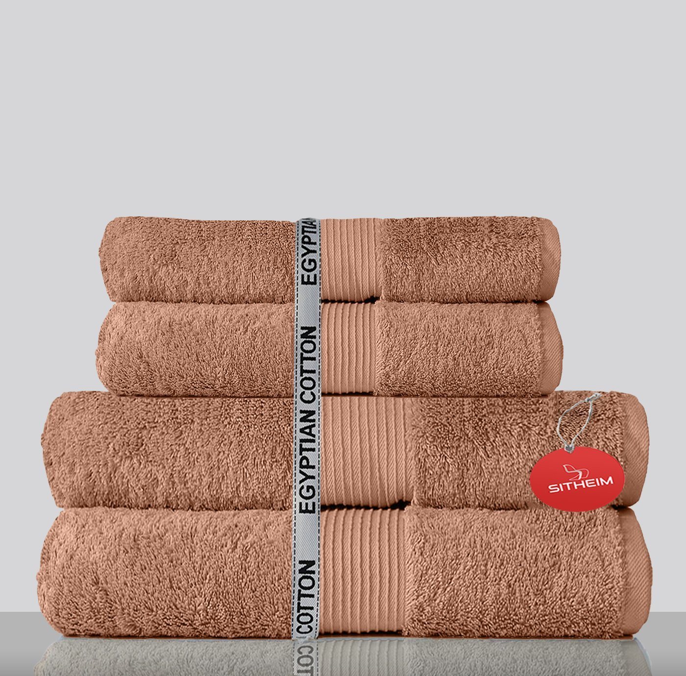 Sitheim-Europe Handtuch Set GIZA LINE Handtücher aus 100% ägyptischer Baumwolle 4-teiliges Handtuchset, ägyptische Baumwolle, (Spar-Set, 4-tlg), 100% premium ägyptische Baumwolle von Sitheim-Europe