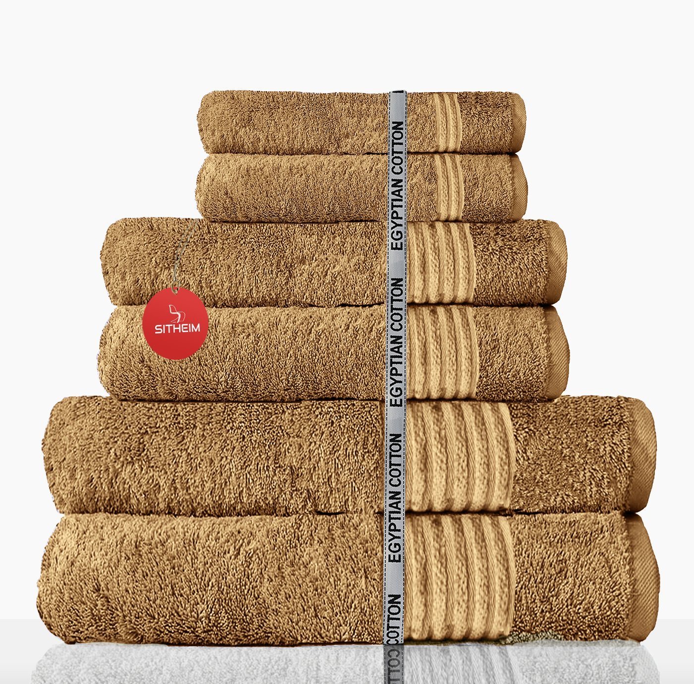 Sitheim-Europe Handtuch Set NEFERTITI Handtücher aus 100% ägyptischer Baumwolle 6-teiliges, ägyptische Baumwolle, (6-tlg), 100% premium ägyptische Baumwolle von Sitheim-Europe