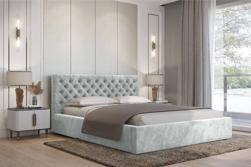 Sitheim-Europe Polsterbett Designer Polsterbett Chester mit Stauraum von Sitheim-Europe