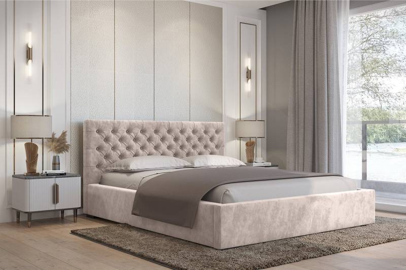 Sitheim-Europe Polsterbett Designer Polsterbett Chester mit Stauraum von Sitheim-Europe