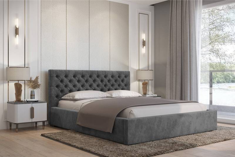 Sitheim-Europe Polsterbett Designer Polsterbett Chester mit Stauraum von Sitheim-Europe