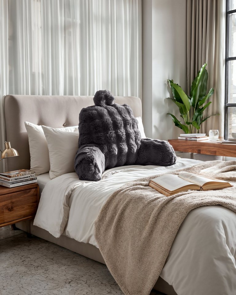 Sitheim-Europe Rückenkissen Bettkissen POM POM, 1-tlg., Weich, geschmeidig von Sitheim-Europe