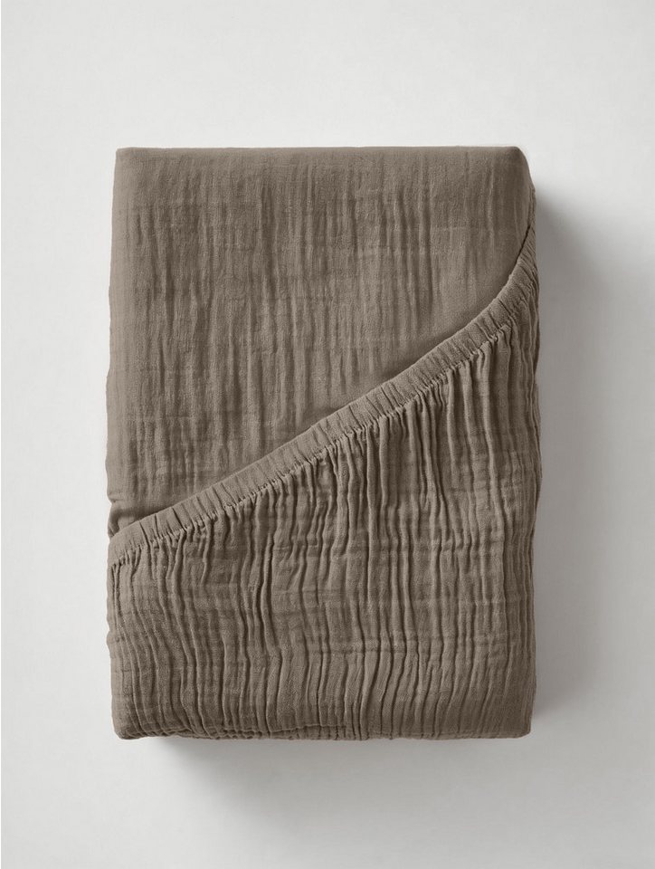 Sitheim-Europe Spannbettlaken Mousseline aus 100% hochwertiger glatter Baumwolle, Renforcé, Gummizug: rundum, (1 Stück), Weich, geschmeidig von Sitheim-Europe