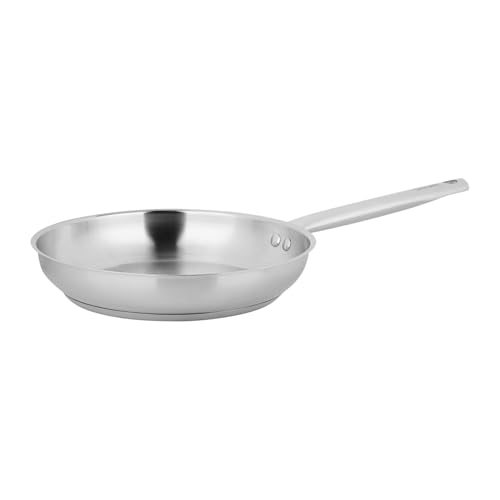 Sitram 717094 Endurance Pfanne, Ø 28 cm, 100% Edelstahl – 3-lagiger Boden – innen ohne schädliche Beschichtung – für alle Herde, auch Induktion von Sitram