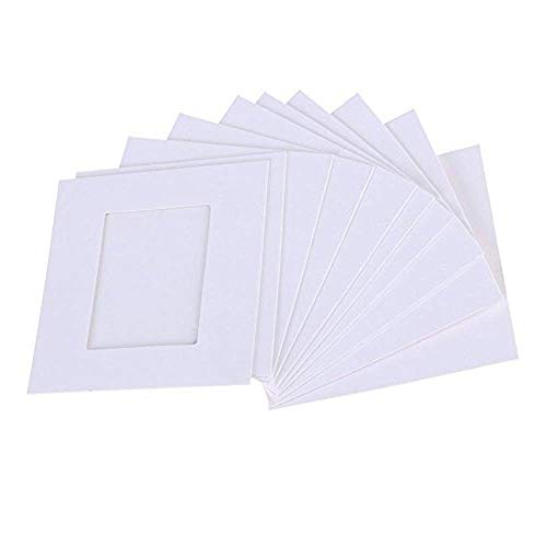 Sitrda Papier-Bilderrahmen, Kombination, 10 Fotorahmen + 10 Clips + Seil zum Aufhängen, Weiß (17,8 cm) von Sitrda