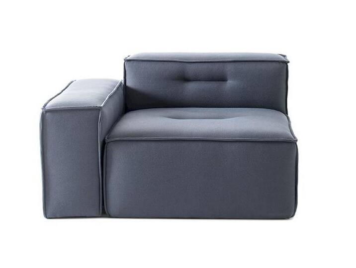 Sitting Bull »numberONE« Sofa Grundelement links Armlehne niedrig PG1 MIAMI 011 seablue von Sitting-Bull
