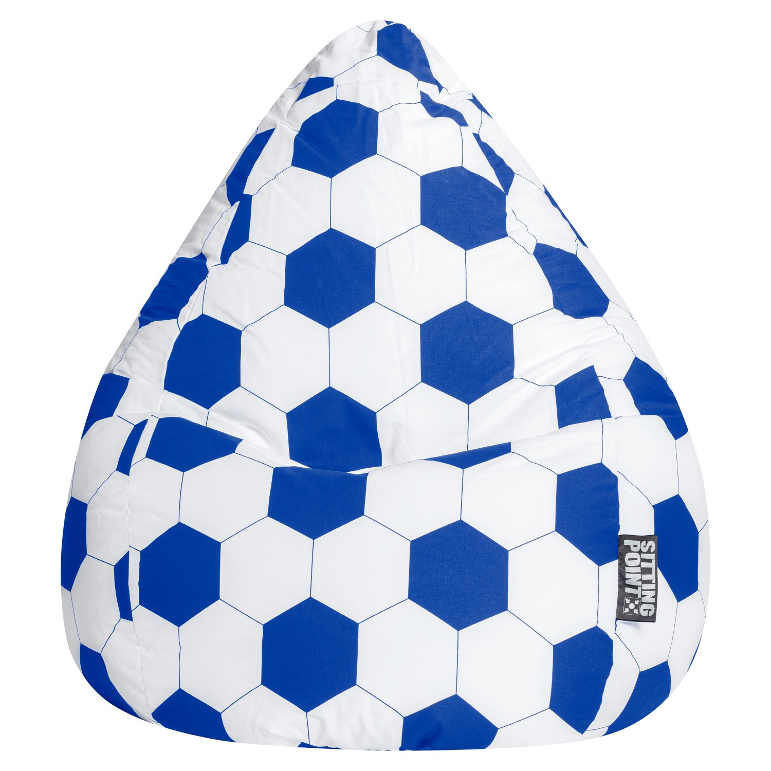 Sitting Point Sitzsack BeanBag Fankurve 220 l Blau-Weiß Fußball-Muster Sitting Point Sitzsack BeanBag Fankurve 220 l Blau-Weiß Fußball-Muster von Sitting Point