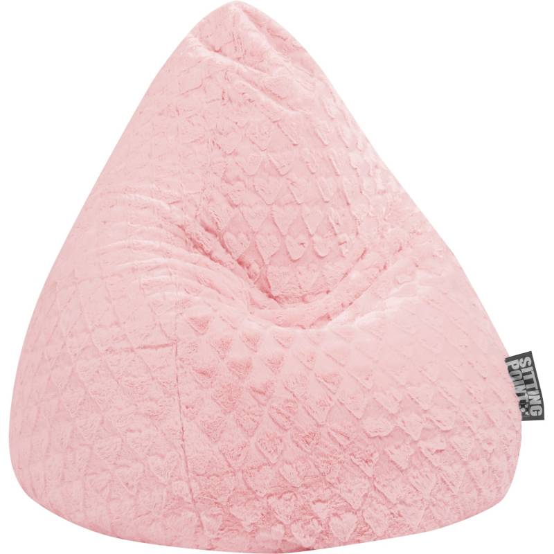 Sitting Point Sitzsack BeanBag Fluffy Hearts 120 l Rose von Sitting Point