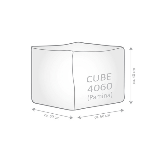 Sitting Point Sitzsack »Cube PAMINA«, beige, BxHxT: 60 x 60 x 40 cm von Sitting Point