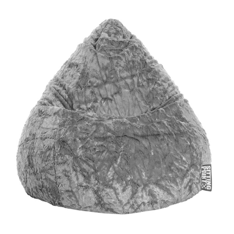 Sitting Point Sitzsack Fluffy 220 l Mittelgrau von Sitting Point