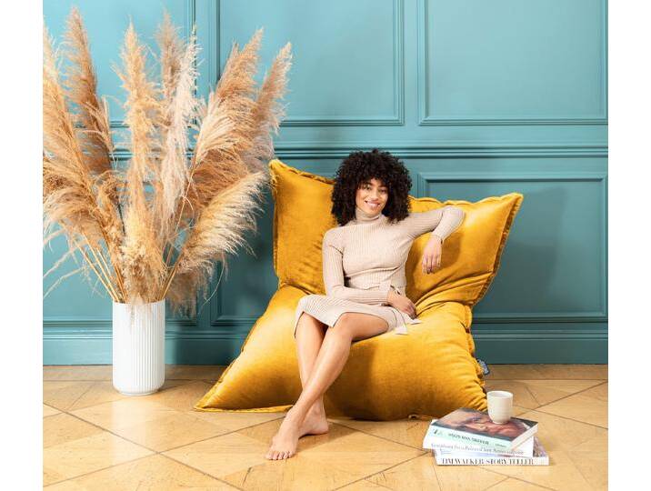 Sitzsack MAGMA HEIMTEX BigBag MARLA , gelb (senf), B:170cm, Bezug: 100% Polyester, Sitzsäcke, Sitzsack von Sitting-Point