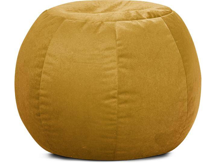 Sitzsack MAGMA HEIMTEX Plump MARLA , gelb (senf), B:75cm H:50cm, Bezug: 100% Polyester, Sitzsäcke, Sitzsack von Sitting-Point