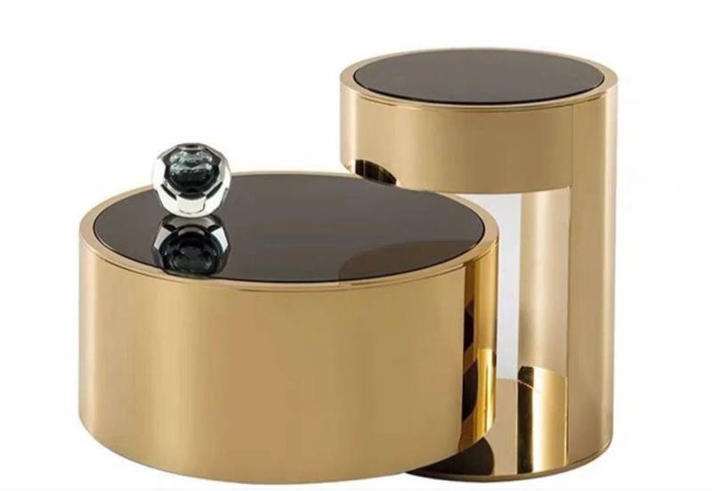 alesvelt Couchtisch Edles Beistelltisch 2er Set mit schwarzerKaffeetisch Wohnzimmertisch von alesvelt