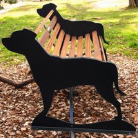 Handgefertigte Gartenbank Für Staffordshire Bullterrier Metall Staffy Sitz | Personalisierte Option von SityuSilhouettes