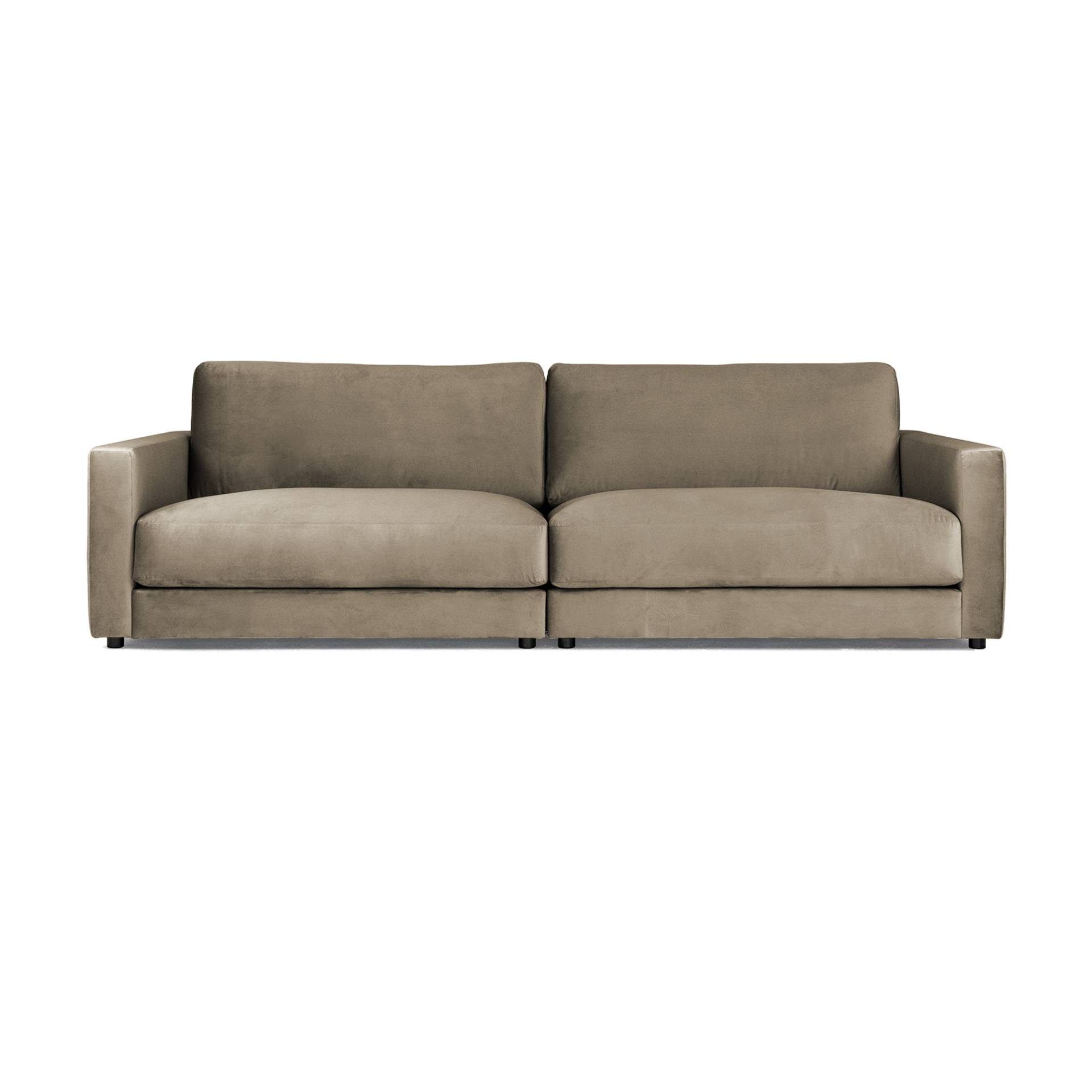 Sitzfeldt - Panama Sofa 3-Sitzer 270x124x82cm - beige/Samt Riviera Davis 16/LxBxH 270x124x82cm von Sitzfeldt