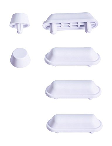 SITZPLATZ® WC-Sitz-Puffer Nr. 33 | Auflagestopfen für Toilettensitz | Abstandhalter für WC-Brille | Dämpfer | Weiß | Kunststoff von Sitzplatz