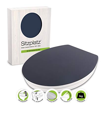 SITZPLATZ WC-Sitz mit Absenkautomatik, buntes Dekor Cupo, Gloss Toilettensitz, Holzkern, Fast-Fix Schnellbefestigung, Standard O Form universal, Metallscharnier, Toilettendeckel glänzend, 40337 5 von Sitzplatz