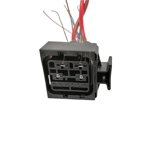 Auto Kabelstecker 5J0973721 Kompatibel Mit VW Für J&etta Für Santana Für POLO 10-poliger Lüfterrelais-Controller-Stecker Mit Kabelbaumkabel 5J0 973 721 von Siuku