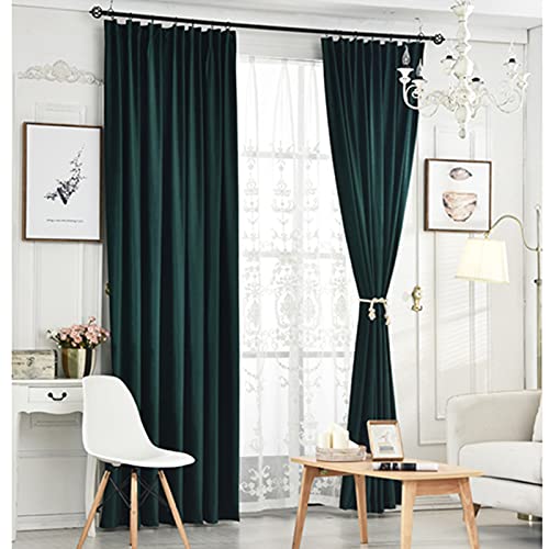 Siunwdiy 2 Stück Verdunklungsvorhang Samtvorhänge Blickdicht Vorhang mit kräuselband Thermogardine Verdunkelungsgardinen für Schlafzimmer Wohnzimmer,Dark Green,200X270cm Siunwdiy 2 Stück Verdunklungsvorhang Samtvorhänge Blickdicht Vorhang mit kräuselband Thermogardine Verdunkelungsgardinen für Schlafzimmer Wohnzimmer,Dark Green,200X270cm von Siunwdiy