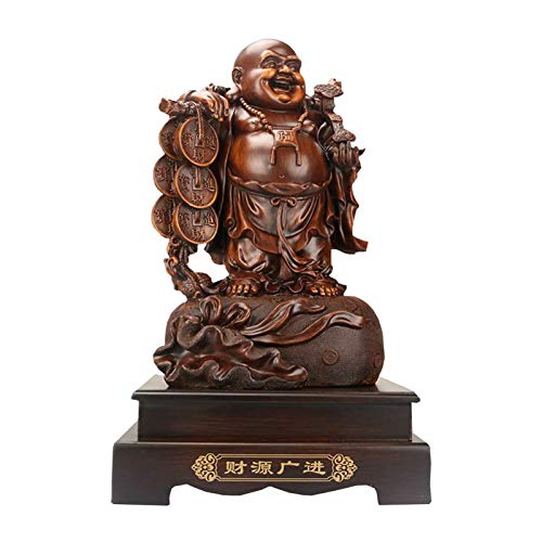 Feng Shui Buddha Verzierungen Für Zu Hause, Lachen Buddha Figuren Home Office Dekoration Bless Wohlstand Und Reichtum Für Geschenk,D,Large von Siunwdiy