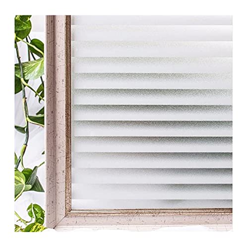 Imitation Jalousie Milchglasfolie Fensterfolie Fenster Sichtschutzfolie Blickdicht Dekorfolie Glasaufkleber Statisch Selbsthaftend Ohne Kleber UV Schutz,30x300cm(12"x119") von Siunwdiy