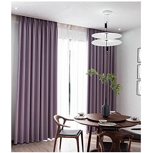 Siunwdiy 2 Stücke Hellviolett vorhänge Blickdicht Verdunklungsvorhang mit Kräuselband Energiespar & Wärmeisolierend einfarbig Gardinen Schal für Schlafzimmer Kinderzimmer Wohnzimmer, 300X270CM Siunwdiy 2 Stücke Hellviolett vorhänge Blickdicht Verdunklungsvorhang mit Kräuselband Energiespar & Wärmeisolierend einfarbig Gardinen Schal für Schlafzimmer Kinderzimmer Wohnzimmer, 300X270CM von Siunwdiy