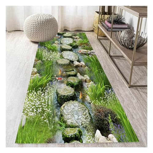 Siunwdiy 3D Optische Täuschung Teppich 60X240CM, Rutschfester großer Rechteckdruck Teppich Teppich, Bach, Fisch Muster Dekorativ für Wohnzimmer Schlafzimmer Küche Badezimmer Flur Siunwdiy 3D Optische Täuschung Teppich 60X240CM, Rutschfester großer Rechteckdruck Teppich Teppich, Bach, Fisch Muster Dekorativ für Wohnzimmer Schlafzimmer Küche Badezimmer Flur von Siunwdiy