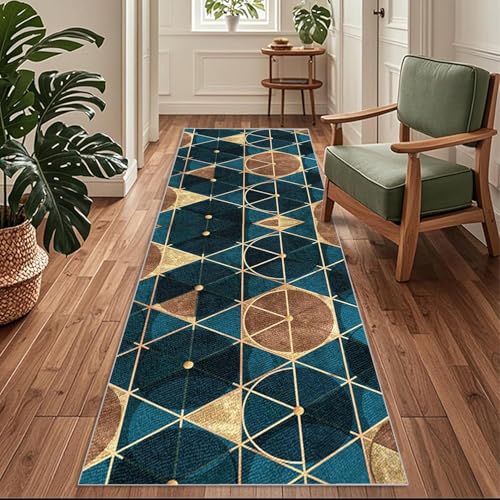 Siunwdiy Blauer Brauner Teppichläufer Flur 110x160 cm Patchwork-Muster- Küchenläufer Waschbar rutschfest Flurläufer für Küche, Korridor, Schlafzimmer, Eingang, Büro, Wohnzimmer Siunwdiy Blauer Brauner Teppichläufer Flur 110x160 cm Patchwork-Muster- Küchenläufer Waschbar rutschfest Flurläufer für Küche, Korridor, Schlafzimmer, Eingang, Büro, Wohnzimmer von Siunwdiy