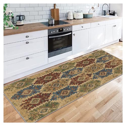 Siunwdiy Braun Distressed Läufer Teppich Vintage für Küche, Flur, Wohnzimmer, Badezimmer, Schlafzimmer - Rutschfest, 80X350CM Siunwdiy Braun Distressed Läufer Teppich Vintage für Küche, Flur, Wohnzimmer, Badezimmer, Schlafzimmer - Rutschfest, 80X350CM von Siunwdiy