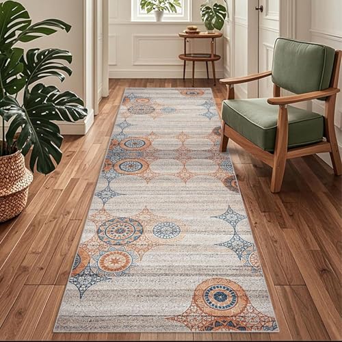 Siunwdiy Braun Teppich Läufer Flur Küche rutschfest Waschbar 100 x 160 cmKüchenläufer Lang Korridor Teppich Läufer Küchenteppich Einfarbig Flurteppich Meterware Anpassbar von Siunwdiy