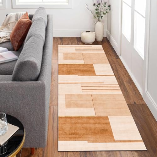 Siunwdiy Teppicl Läufer 90x280cm Braun Küche Teppich waschbar, rutschfest, Flur Teppich, Bodenmatte für Eingangsbereich, Badezimmer, Schlafzimmer Siunwdiy Teppicl Läufer 90x280cm Braun Küche Teppich waschbar, rutschfest, Flur Teppich, Bodenmatte für Eingangsbereich, Badezimmer, Schlafzimmer von Siunwdiy