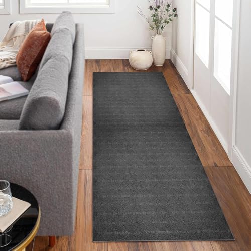 Siunwdiy Extra Langer Läufer Teppich Lang Flur rutschfest Waschbar Küchen 70x140cm Einfarbig – Grau Korridor TeppichLäufer für Flur Teppichmatte Flur Teppich Läufer fußmatten Anpassbar Küchenteppich von Siunwdiy