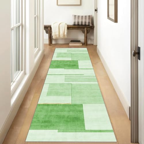 Siunwdiy Teppicl Läufer 50x360cm Grün Küche Teppich waschbar, rutschfest, Flur Teppich, Bodenmatte für Eingangsbereich, Badezimmer, Schlafzimmer Siunwdiy Teppicl Läufer 50x360cm Grün Küche Teppich waschbar, rutschfest, Flur Teppich, Bodenmatte für Eingangsbereich, Badezimmer, Schlafzimmer von Siunwdiy