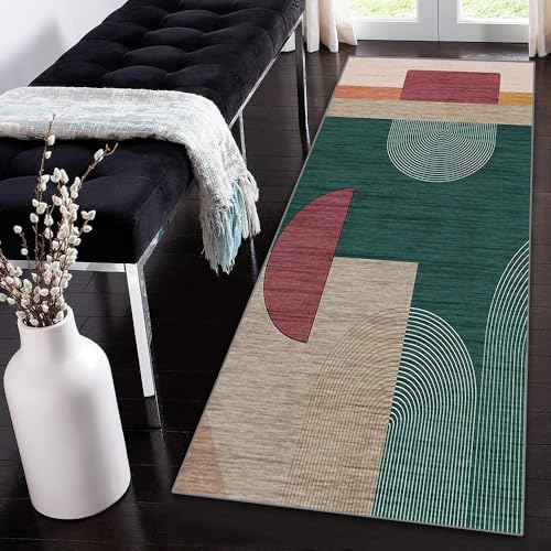 Siunwdiy Extra Langer Teppich Läufer Flur Küche rutschfest Waschbar flurläufer 140x440cm Grün Teppichläufer Korridor Teppich Küchenläufer Lang Geometrische Muster Läuferteppich Meterware Anpassbar Siunwdiy Extra Langer Teppich Läufer Flur Küche rutschfest Waschbar flurläufer 140x440cm Grün Teppichläufer Korridor Teppich Küchenläufer Lang Geometrische Muster Läuferteppich Meterware Anpassbar von Siunwdiy