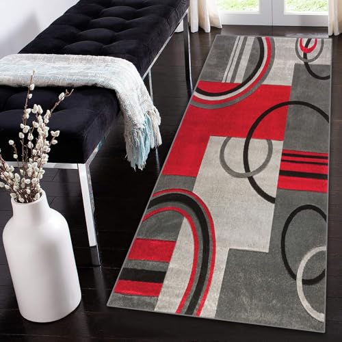 Siunwdiy Extra Langer Teppich Läufer Flur Küche rutschfest Waschbar flurläufer 40x100cm Teppichläufer Korridor Teppich Küchenläufer Lang Rot Grau Geometrisch Läuferteppich Meterware Anpassbar Siunwdiy Extra Langer Teppich Läufer Flur Küche rutschfest Waschbar flurläufer 40x100cm Teppichläufer Korridor Teppich Küchenläufer Lang Rot Grau Geometrisch Läuferteppich Meterware Anpassbar von Siunwdiy